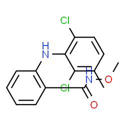 ChemSpider 2D Image | 2-[(2,6-Dichloro-3-methylphenyl)amino]-N-methoxybenzamide | C15H14Cl2N2O2