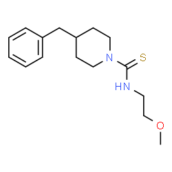 ChemSpider 2D Image | 4-Benzyl-N-(2-methoxyethyl)-1-piperidinecarbothioamide | C16H24N2OS