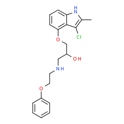 ChemSpider 2D Image | Indopanolol | C20H23ClN2O3