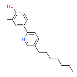 ChemSpider 2D Image | 2-Fluoro-4-(5-heptyl-2-pyridinyl)phenol | C18H22FNO
