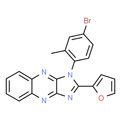 ChemSpider 2D Image | 1-(4-Bromo-2-methylphenyl)-2-(2-furyl)-1H-imidazo[4,5-b]quinoxaline | C20H13BrN4O