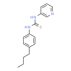 ChemSpider 2D Image | 1-(4-Butylphenyl)-3-(3-pyridinyl)thiourea | C16H19N3S