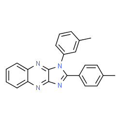 ChemSpider 2D Image | 1-(3-Methylphenyl)-2-(4-methylphenyl)-1H-imidazo[4,5-b]quinoxaline | C23H18N4