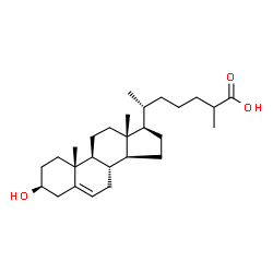 ChemSpider 2D Image | 3Î²-hydroxy-5-Cholestenoic Acid | C27H44O3