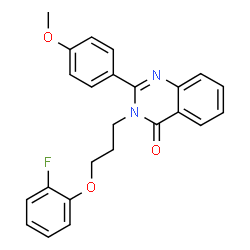 ChemSpider 2D Image | 3-[3-(2-Fluorophenoxy)propyl]-2-(4-methoxyphenyl)-4(3H)-quinazolinone | C24H21FN2O3