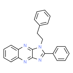 ChemSpider 2D Image | 2-Phenyl-1-(2-phenylethyl)-1H-imidazo[4,5-b]quinoxaline | C23H18N4