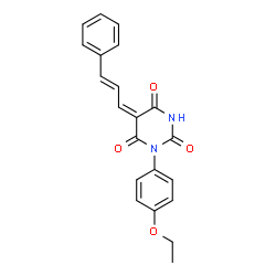 ChemSpider 2D Image | (5E)-1-(4-Ethoxyphenyl)-5-[(2E)-3-phenyl-2-propen-1-ylidene]-2,4,6(1H,3H,5H)-pyrimidinetrione | C21H18N2O4