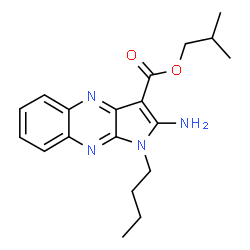 ChemSpider 2D Image | Isobutyl 2-amino-1-butyl-1H-pyrrolo[2,3-b]quinoxaline-3-carboxylate | C19H24N4O2