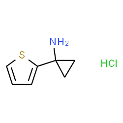 ChemSpider 2D Image | 1-(2-Thienyl)cyclopropanamine hydrochloride (1:1) | C7H10ClNS
