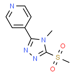 ChemSpider 2D Image | 4-(4-Methyl-5-(methylsulfonyl)-4H-1,2,4-triazol-3-yl)pyridine | C9H10N4O2S