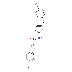 ChemSpider 2D Image | (2E)-N-[5-(4-Chlorobenzyl)-1,3-thiazol-2-yl]-3-(4-methoxyphenyl)acrylamide | C20H17ClN2O2S
