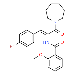 ChemSpider 2D Image | N-[1-(Azepane-1-carbonyl)-2-(4-bromo-phenyl)-vinyl]-2-methoxy-benzamide | C23H25BrN2O3