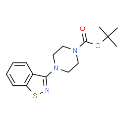 ChemSpider 2D Image | tert-Butyl 4-(benzo[d]isothiazol-3-yl)piperazine-1-carboxylate | C16H21N3O2S