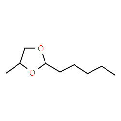 ChemSpider 2D Image | 4-Methyl-2-pentyl-1,3-dioxolane | C9H18O2