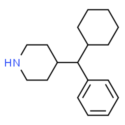 ChemSpider 2D Image | 4-[Cyclohexyl(phenyl)methyl]piperidine | C18H27N