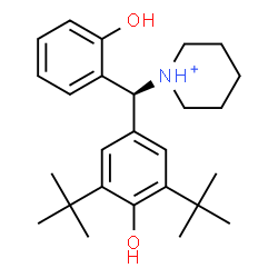 ChemSpider 2D Image | 1-[(S)-[4-Hydroxy-3,5-bis(2-methyl-2-propanyl)phenyl](2-hydroxyphenyl)methyl]piperidinium | C26H38NO2