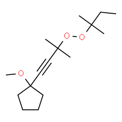 ChemSpider 2D Image | 4-(1-Methoxycyclopentyl)-2-methylbut-3-yn-2-yl 2-methylbutan-2-yl peroxide | C16H28O3