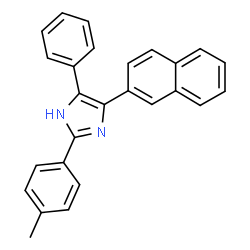 ChemSpider 2D Image | 2-(4-Methylphenyl)-4-(2-naphthyl)-5-phenyl-1H-imidazole | C26H20N2