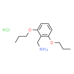 ChemSpider 2D Image | 1-(2,6-Dipropoxyphenyl)methanamine hydrochloride (1:1) | C13H22ClNO2
