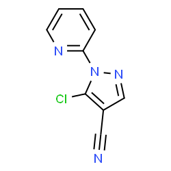 ChemSpider 2D Image | 5-Chloro-1-(2-pyridinyl)-1H-pyrazole-4-carbonitrile | C9H5ClN4