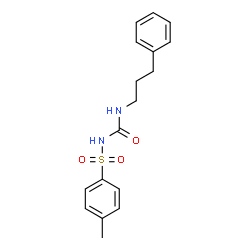 ChemSpider 2D Image | 4-Methyl-N-[(3-phenylpropyl)carbamoyl]benzenesulfonamide | C17H20N2O3S