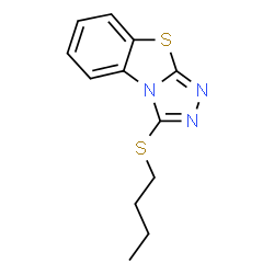 ChemSpider 2D Image | 3-Butylsulfanyl-benzo[4,5]thiazolo[2,3-c][1,2,4]triazole | C12H13N3S2