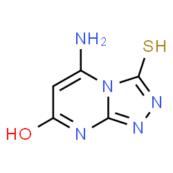 ChemSpider 2D Image | 5-Amino-3-mercapto-[1,2,4]triazolo[4,3-a]pyrimidin-7-ol | C5H5N5OS