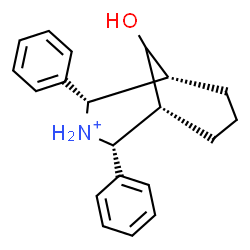 ChemSpider 2D Image | (1R,2R,4S,5R)-9-Hydroxy-2,4-diphenyl-3-azoniabicyclo[3.3.1]nonane | C20H24NO