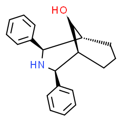 ChemSpider 2D Image | (1R,2R,4S,5S)-2,4-Diphenyl-3-azabicyclo[3.3.1]nonan-9-ol | C20H23NO