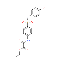 ChemSpider 2D Image | Ethyl ({4-[(4-methoxyphenyl)sulfamoyl]phenyl}amino)(oxo)acetate | C17H18N2O6S