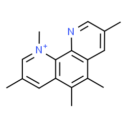 ChemSpider 2D Image | 1,3,5,6,8-Pentamethyl-1,10-phenanthrolinium | C17H19N2
