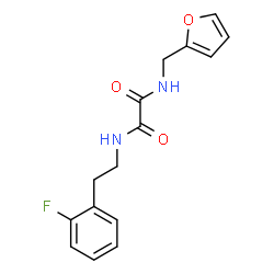 ChemSpider 2D Image | N-[2-(2-Fluorophenyl)ethyl]-N'-(2-furylmethyl)ethanediamide | C15H15FN2O3