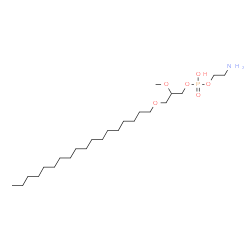 ChemSpider 2D Image | 2-Aminoethyl 2-methoxy-3-(octadecyloxy)propyl hydrogen phosphate | C24H52NO6P