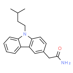 ChemSpider 2D Image | 2-[9-(3-Methylbutyl)-9H-carbazol-3-yl]acetamide | C19H22N2O