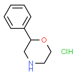 ChemSpider 2D Image | 2-Phenyl-Morpholine Hydrochloride | C10H14ClNO