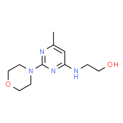 ChemSpider 2D Image | 2-{[6-Methyl-2-(4-morpholinyl)-4-pyrimidinyl]amino}ethanol | C11H18N4O2