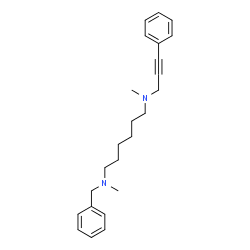 ChemSpider 2D Image | N-Benzyl-N,N'-dimethyl-N'-(3-phenyl-2-propyn-1-yl)-1,6-hexanediamine | C24H32N2