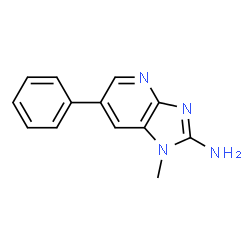 ChemSpider 2D Image | 2-Amino-1-methyl-6-phenylimidazo(4,5-b)pyridine | C13H12N4