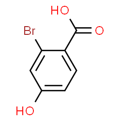 ChemSpider 2D Image | 2-Bromo-4-hydroxybenzoic acid | C7H5BrO3