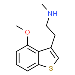 ChemSpider 2D Image | 2-(4-Methoxy-1-benzothiophen-3-yl)-N-methylethanamine | C12H15NOS