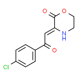 ChemSpider 2D Image | 3-[2-(4-chlorophenyl)-2-oxoethylidene]morpholin-2-one | C12H10ClNO3