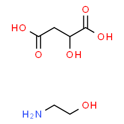 ChemSpider 2D Image | 2-Hydroxysuccinic acid - 2-aminoethanol (1:1) | C6H13NO6