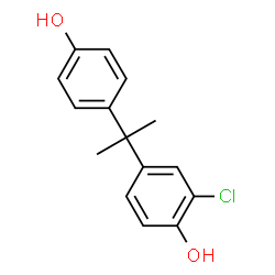 ChemSpider 2D Image | 2-Chloro-4-[2-(4-hydroxyphenyl)-2-propanyl]phenol | C15H15ClO2