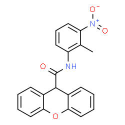 ChemSpider 2D Image | N-(2-Methyl-3-nitrophenyl)-9H-xanthene-9-carboxamide | C21H16N2O4