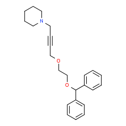 ChemSpider 2D Image | 1-{4-[2-(Diphenylmethoxy)ethoxy]-2-butyn-1-yl}piperidine | C24H29NO2