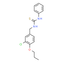 ChemSpider 2D Image | 1-(3-Chloro-4-propoxybenzyl)-3-phenylthiourea | C17H19ClN2OS