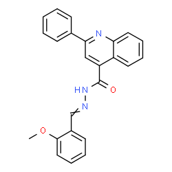ChemSpider 2D Image | N'-(2-Methoxybenzylidene)-2-phenyl-4-quinolinecarbohydrazide | C24H19N3O2