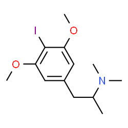 ChemSpider 2D Image | 1-(4-Iodo-3,5-dimethoxyphenyl)-N,N-dimethyl-2-propanamine | C13H20INO2
