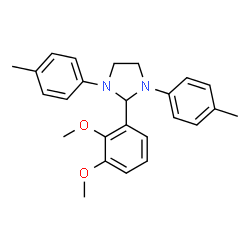 ChemSpider 2D Image | 2-(2,3-Dimethoxyphenyl)-1,3-bis(4-methylphenyl)imidazolidine | C25H28N2O2