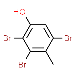 ChemSpider 2D Image | 2,3,5-Tribromo-4-methylphenol | C7H5Br3O